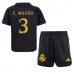 Real Madrid Eder Militao #3 Tredjedraktsett Barn 2023-24 Korte ermer (+ Korte bukser)
